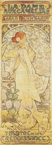 与山茶花的夫人，与莎拉伯恩哈特，1890年至1910年（石版画）